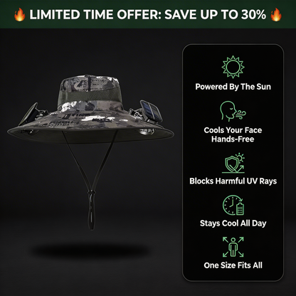 BreezeBuddy™ Solar Fan Hat